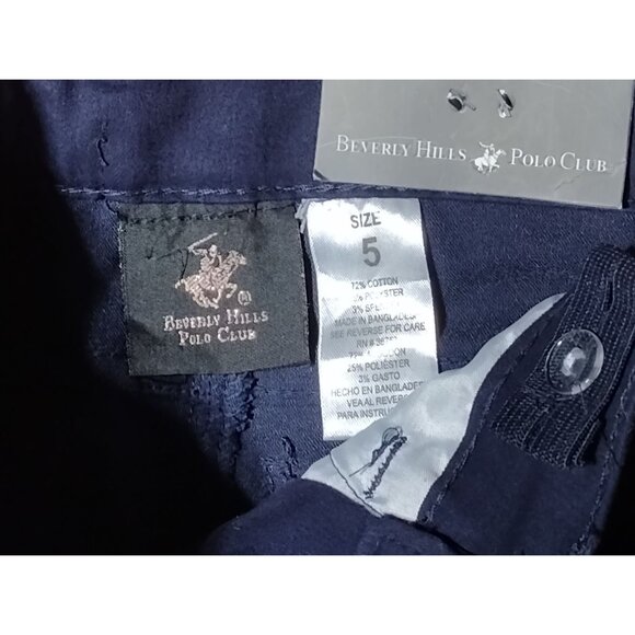 Beverly Hills Polo‎ Club Girls' School Uniform Pants - Super Stretch Size 5 Navy - Picture 4 of 6